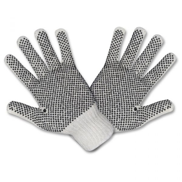 Poly Cotton Glove Black Dot