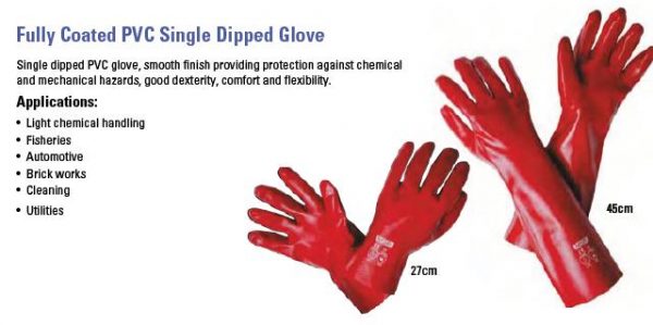 PVC GLOVE- Single Dip - Elbow Length