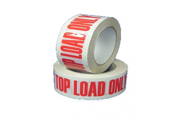 TOP LOAD ONLY TAPE - RED ON WHITE